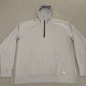Vuori Ponto Performance Half Zip Hoodie Size XL Light Gray